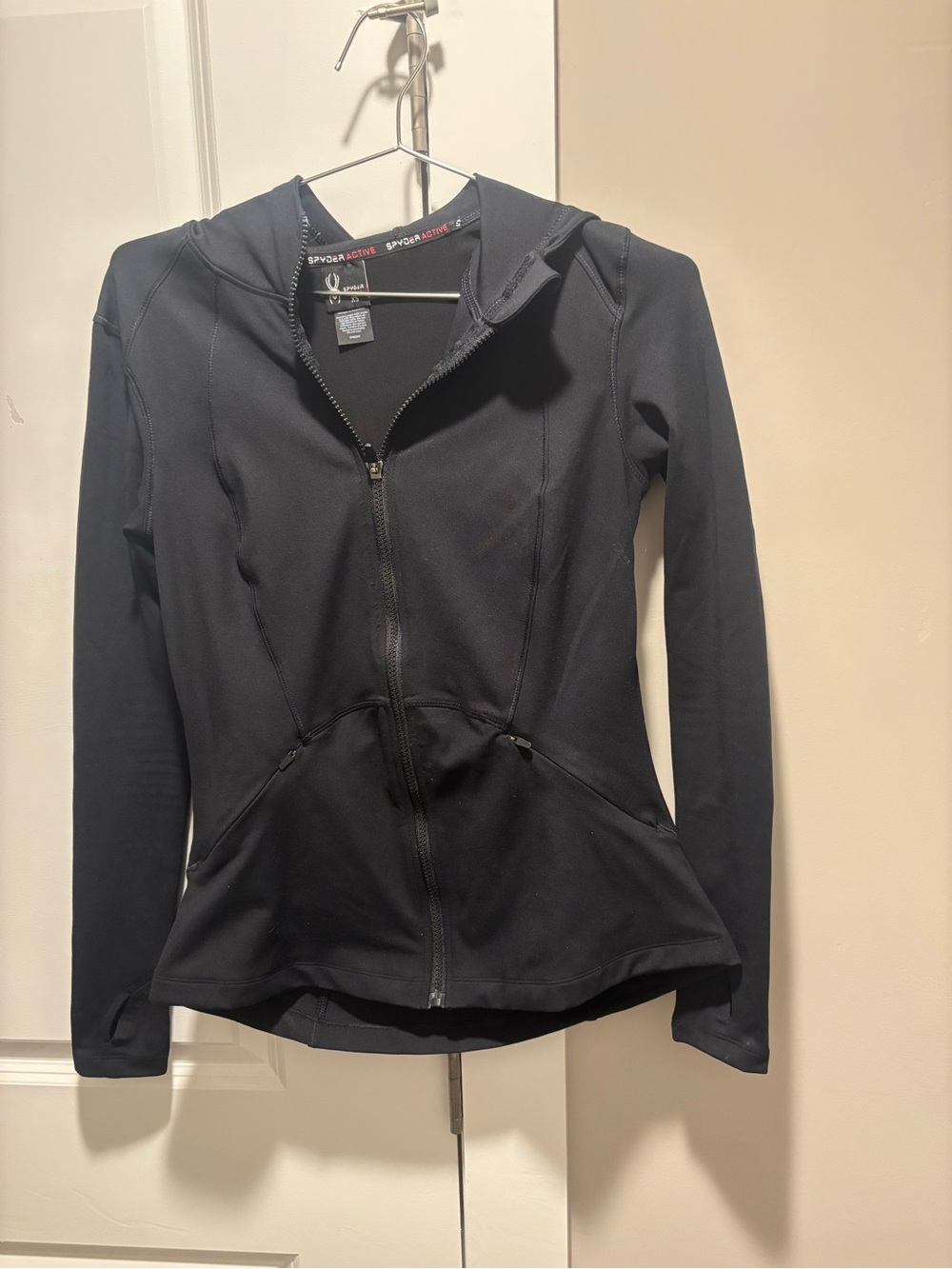 Spyder Women’s Black Hooded Full-Zip Utility Jacket